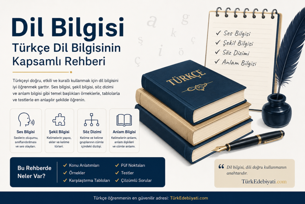Dil bilgisi konuları TYT Türkçe konu anlatımı, sözcük türleri, fiiller, ekler ve cümle bilgisi rehberi