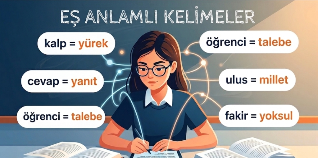 eş anlamlı kelimeler örnekleri öğrenci talebe fakir yoksul