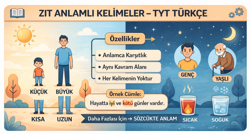Zıt anlamlı kelimeler örnekler büyük küçük uzun kısa sıcak soğuk