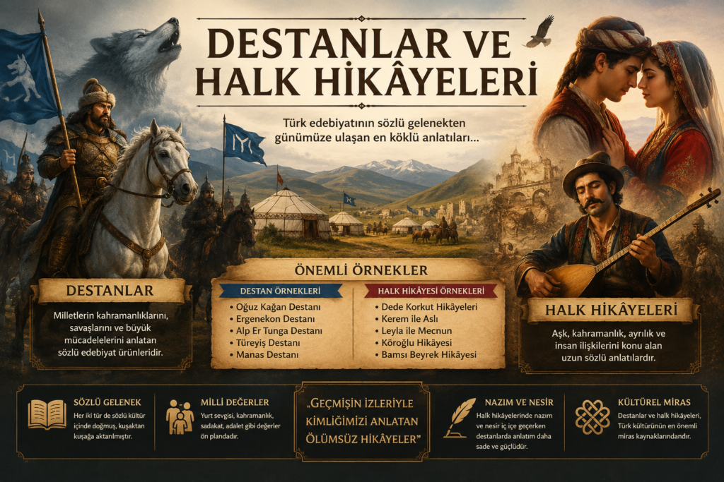 Destanlar ve halk hikâyeleri konu anlatımı