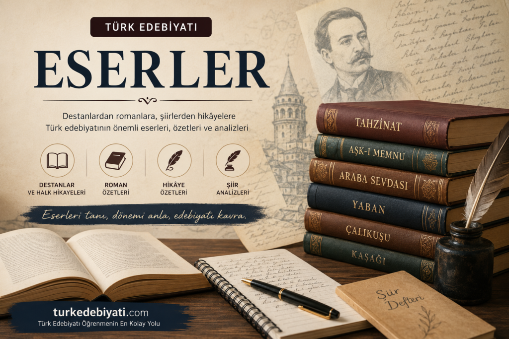 Türk edebiyatı eserler rehberi roman özetleri şiir analizleri ve halk hikayeleri