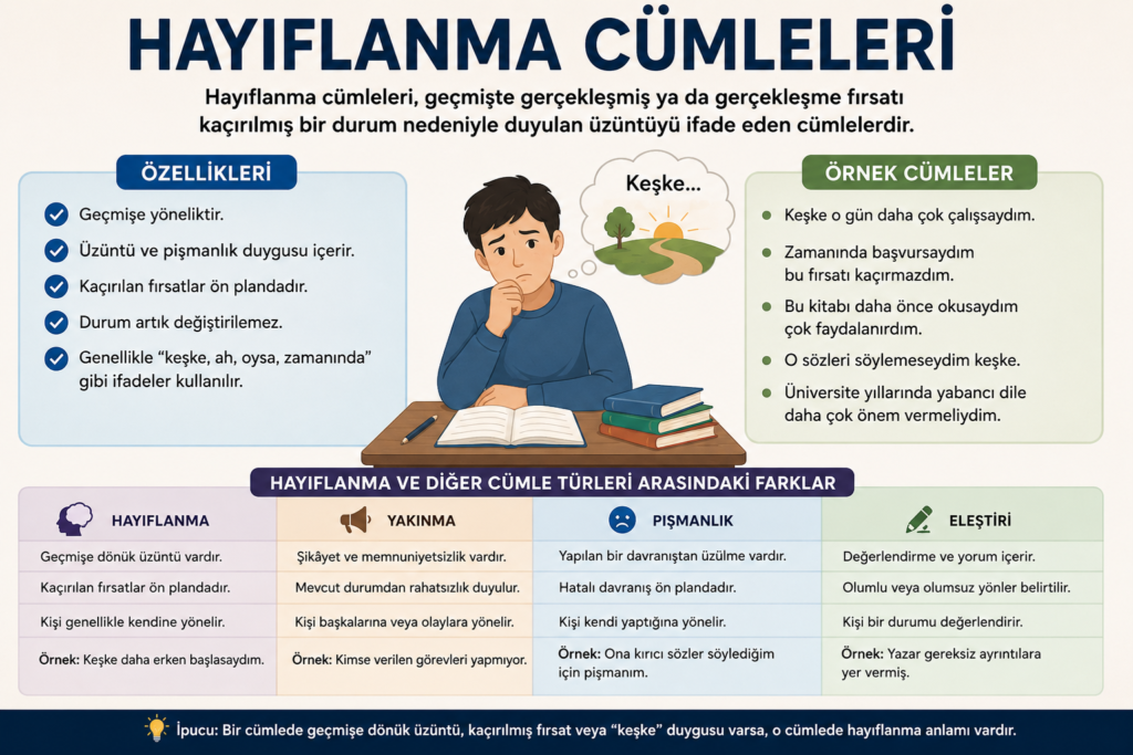 Hayıflanma cümleleri nedir? Özellikleri, örnekleri ve TYT Türkçe konu anlatımı