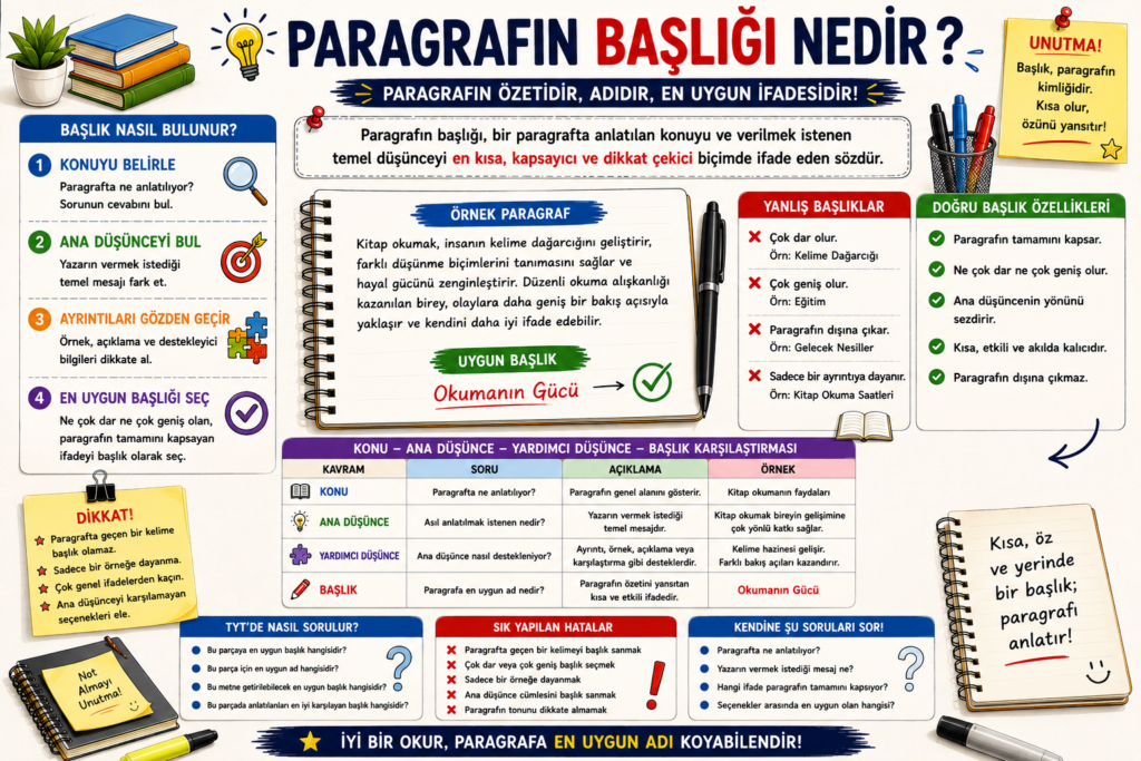 Paragrafın başlığı nedir? Başlık bulma yöntemleri ve örnekler