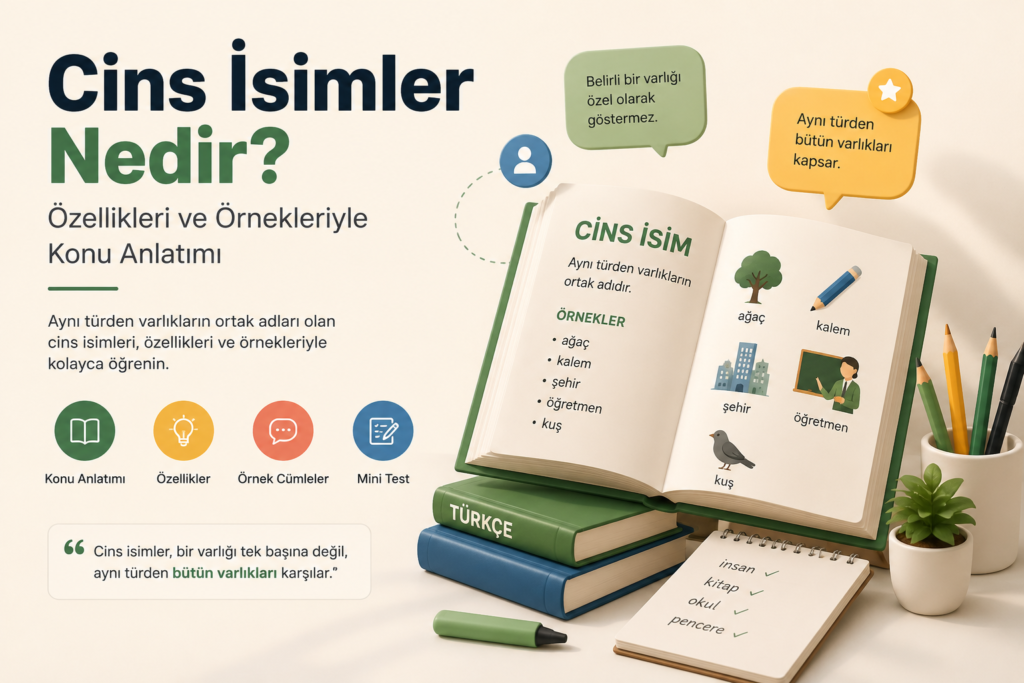 Cins isimler konu anlatımı ve özellikleri görseli