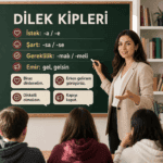 Dilek kiplerini anlatan öğretmen ve istek, şart, gereklilik, emir kiplerinin örnekleri