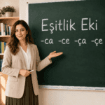 Eşitlik ekini anlatan Türkçe öğretmeni