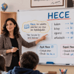 Hece nedir? Türkçede hece yapısı, çeşitleri ve örneklerini anlatan öğretmen.