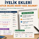 İyelik ekleri (aitlik ekleri), kişilere göre kullanımı ve iyelik ekini bulma yöntemleri