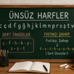 Türkçedeki ünsüz harfler ve sert ünsüzlerin Fıstıkçı Şahap ile gösterimi