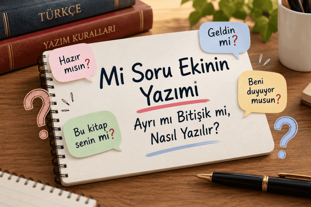 Mi soru ekinin yazımı, mı mi mu mü eklerinin ayrı yazımı ve doğru kullanım örnekleri