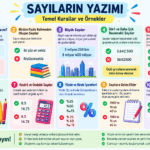Sayıların yazımı kuralları; sıra, üleştirme, ondalık sayılar, Romen rakamları ve sayılara gelen ekler