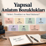 Yapısal anlatım bozuklukları türlerini ve temel yapısal hataları gösteren eğitim görseli