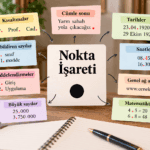Nokta işaretinin kullanıldığı yerler ve örnekleri gösteren Türkçe ders görseli