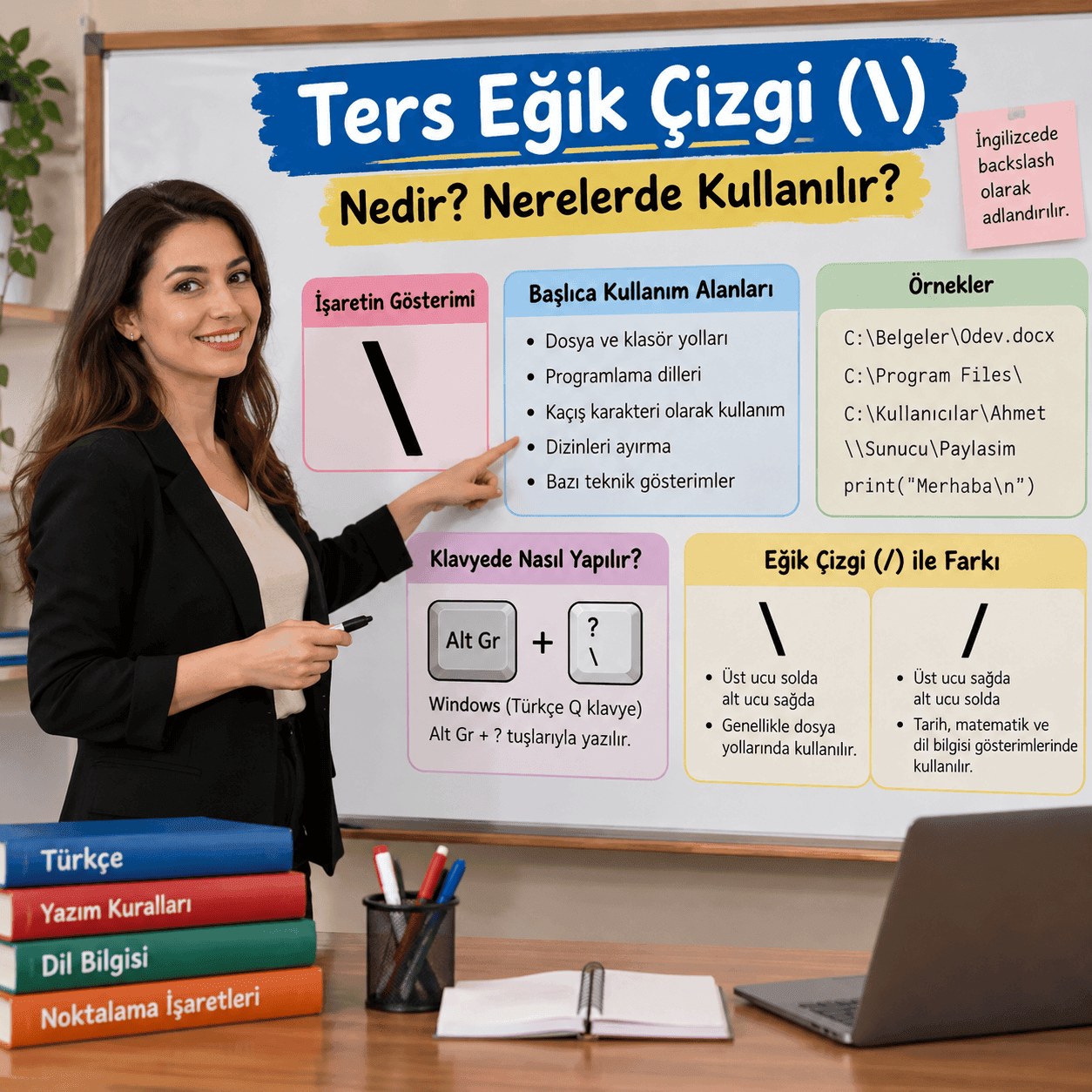 Ters Eğik Çizgi Nedir? Kullanım Alanları
